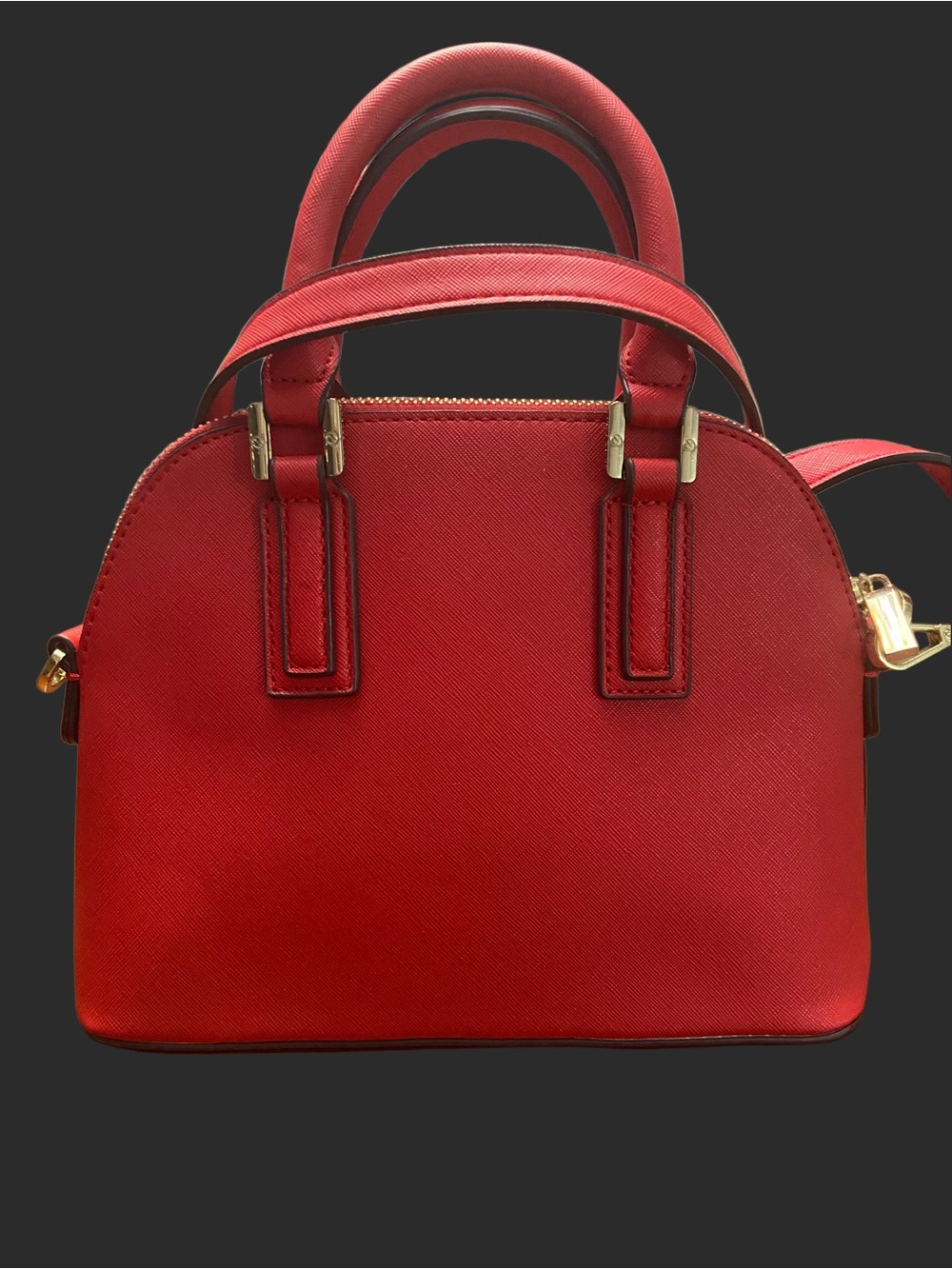Tory Burch Mini Red Dome Satchel with Gold Logo - Picture 2 of 12